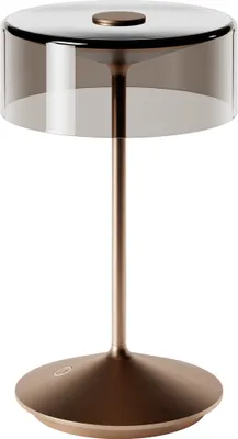 Produktbild von SIGOR Akku-Glasleuchte Numotion 265mm bronzefarben Tischleuchte 2,2W FlexMood 2200K/2700K IP54 Ra85 dimmbar