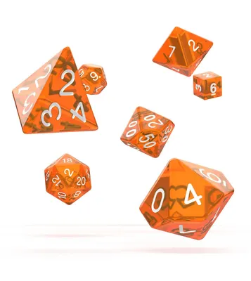 Obrázok produktu pre Oakie Doakie Dice Würfel RPG-Set Translucent - Orange (7)