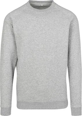 Produktbild von Build Your Brand BY094 | Herren Raglan Crewneck Sweatshirt - Farbe: Heather Grey - Größe: 4XL