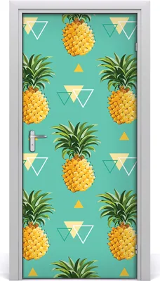 Produktbild von Tulup Türaufkleber 95x205 cm Dekorative Aufkleber Selbstklebend Wasserdichte Tapete Abnehmbar Schlafzimmer Wohnzimmer Wohnkultur - Ananas