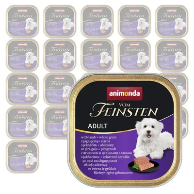 Zdjęcie produktu dla Animonda Vom Feinsten Mokra Karma Dla Psa 22x150g Z Jagnięciną I Ziarnami