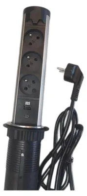 Obrázek produktu pro Automatická výsuvná lišta IN 553044, 3 zásuvky, USB A +C
