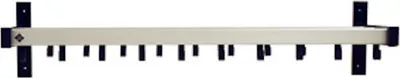 Produktbild von Wandgarderobe mit 19 Haken & Hutablage | HxBxT 20x99,8x37cm | Grau / Schwarz