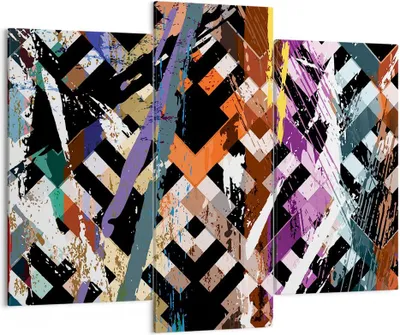 Produktbild von Bild auf Leinwand - Leinwandbild - Abstraktion modern - 130x100cm - Wand Bild - Wanddeko - Leinwanddruck - Bilder - Kunstdruck - Wanddekoration - Leinwand bilder - Wandkunst - CB130x100-3696