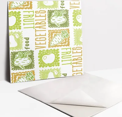 Obrázok produktu pre Samolepiace vinyleové dlaždice - Nálepky na Stenu - Podlahu - Sada 9 Kusov - 30x30 cm - Zelenina a ovoce