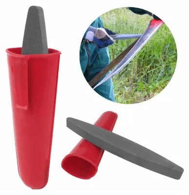 Produktbild von BAUSTER® Wetzstein Schleifstein für die Sense Schärfstein Set Steine ​​schärfen + Kasten