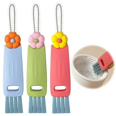 3er-Set 3-in-1 Reinigungsbürste für Becherdeckel & Flaschen