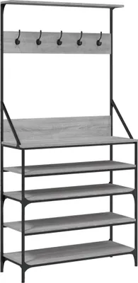 Obrázek produktu pro vidaXL Věšák na kabáty s botníkem Grey Sonoma 90x34x184 cm