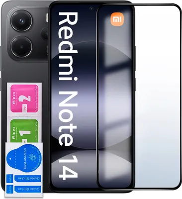 Zdjęcie produktu dla SZKŁO HARTOWANE do Xiaomi Redmi Note 14 4G|5G PEŁNE NA CAŁY EKRAN 5D SZYBKA
