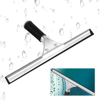 Produktbild von Fensterabzieher - 35 cm Breite - Edelstahl-Duschabzieher mit Gummilippe für Badezimmer, Spiegel, Glas und Fliesen