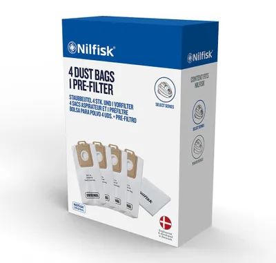 Produktbild von Nilfisk Staubsaugerbeutel P10-P40, 4 St., 1 Filter, Weiß,1 - Pack
