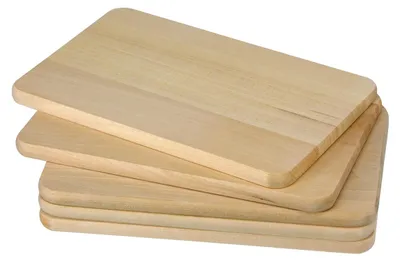 Vesperbrett / Frühstücksbrett - 5er Set - 21,5 x 13,5 x 1 cm - glattes Holzbrett