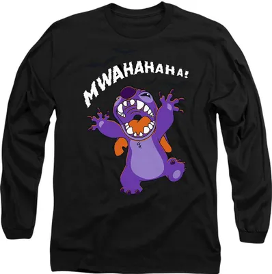 Productafbeelding van Lilo & Stitch - "Kwaadaardig Lachen" T-shirt voor heren/dames, uni, TV14714 (maat S) (zwart)