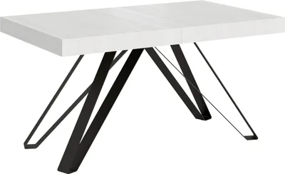 Produktbild von ITYHOME - Ausziehtisch 160/264x90 cm Terium Esche weiß Tischbeine Anthrazit