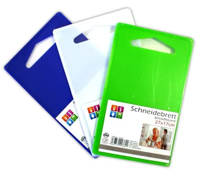 Produktbild von 3er Set Schneidebrett Kunststoff 24 x 15 cm Küchenbrett Frühstücksbrett Servierbrett Frühstücksbrettchen
