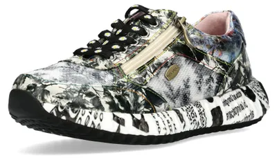 Produktbild von Laura Vita Damen Sneaker bunt mit Pailletten und Reißverschluss Burton 11, Größe:40 EU, Farbe:Blau