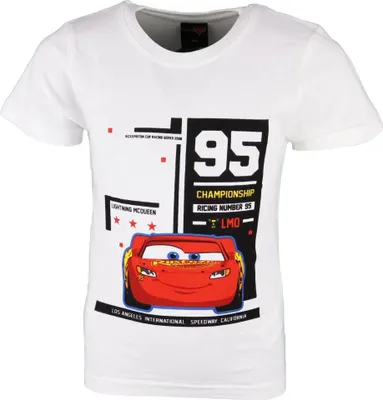 Produktbild von Disney Pixar Cars McQueen Kinder T-Shirt – Weiß / 98