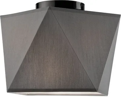 Produktbild von Deckenleuchte Grau Stoff Modernes Design stylisch E27 JUSTINE Deckenlampe Wohnzimmer Schlafzimmer