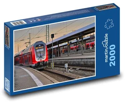 Zdjęcie produktu dla Puzzle 2000 Dworzec kolejowy o zmierzchu - martinpuzzle