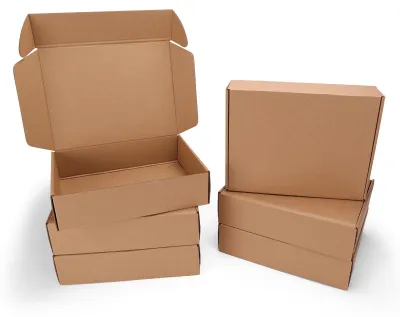 Immagine prodotto di Scatole per spedizioni, confezione da 6 - Scatole in cartone - Scatole pieghevoli - Scatole regalo - Scatole per l'organizzazione - Dimensioni: 304 x 228 x 76 mm - Scatole per imballaggio