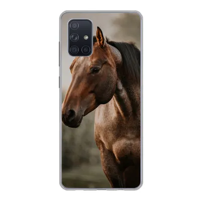 Produktbild von MuchoWow® Handyhülle Schutzhülle Hülle für Samsung Galaxy A51 Pferd - Licht - Wald Silikon Softcase Handy Hülle - Schutzabdeckung