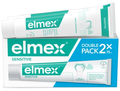Obrázek produktu pro ELMEX SENSITIVE zubní pasta, balení 2 x 75 ml