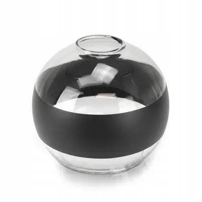 Produktbild von LUXOLAR Glasschirm Kugel E27 Transparent schwarzer Streifen Ø15 cm N-305 Black