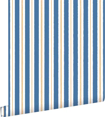 Immagine prodotto di ESTAhome carta da parati strisce blu e arancione 50 x 900 cm