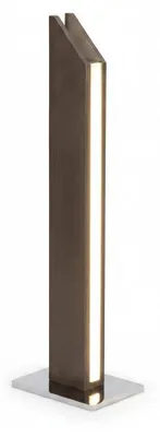 Image de Lampe de table LED Brilliant, modèle Unique, couleur marron, 12W, 805 lumens, lumière blanc chaud 3000K, avec variateur d'intensité