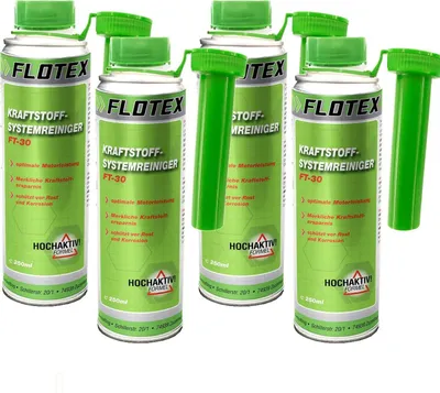 Produktbild von Flotex Kraftstoffsystemreiniger, 4 x 250ml Additiv Reiniger Kraftstoff-System