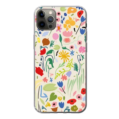 Produktbild von MuchoWow® Handyhülle Schutzhülle Hülle für iPhone 13 Pro Max Blumen - Muster - Pflanzen Silikon Softcase Handy Hülle - Mobiltelefon