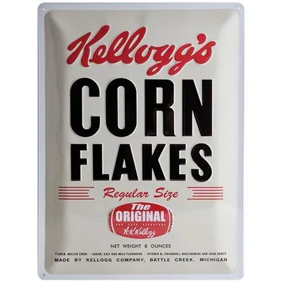 Produktbild von Nostalgic-Art Blechschild 30 x 40, Sammlerschild Motiv Kellogg's Corn Flakes Retro Package