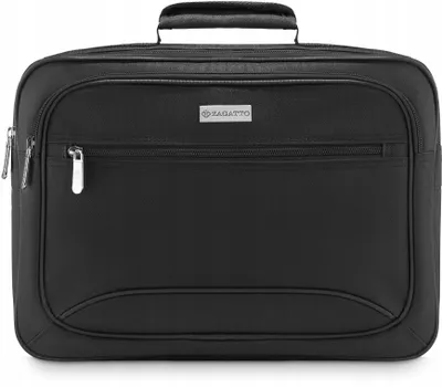 Obrázek produktu pro Zagatto L Beste Szwarz Pracovní taška Taška přes rameno Městská taška pro letušky ZG806 Kolekce BOSTON nad 14 litrů 26x37x14 cm Vhodné pro 15,6palcový notebook