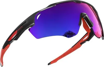 Produktbild von Famanu Sportsonnenbrille mit 3 wechselbaren Gläsern - Schwarz