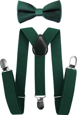 Immagine prodotto di axy bretelle per bambini con papillon set 1-6 anni bretelle per bambini a forma di Y ragazzi ragazze
