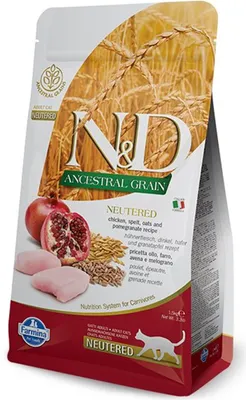 Imagen del producto de Farmina Pet Food 8010276030481, para gatos, cualquier raza, con bacalao, calabaza y gambas, 300 g