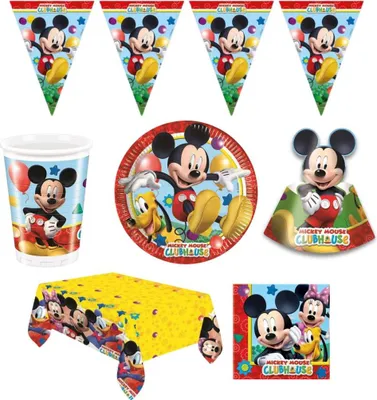 Obrázek produktu pro Dětská narozeninová sada myšák Mickey Mouse - 10 osob
