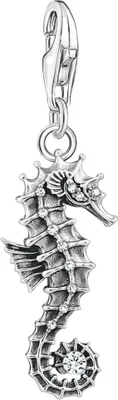 Produktbild von Thomas Sabo Charm-Anhänger Seepferdchen 925 Sterlingsilber geschwärzt Zirkonia