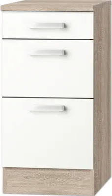 Produktbild von Optifit Auszugunterschrank Zamora214 BxTxH 40 x 60 x 84,8 cm weiß matt zerlegt Anschlag reversibel KUZM U436-9+