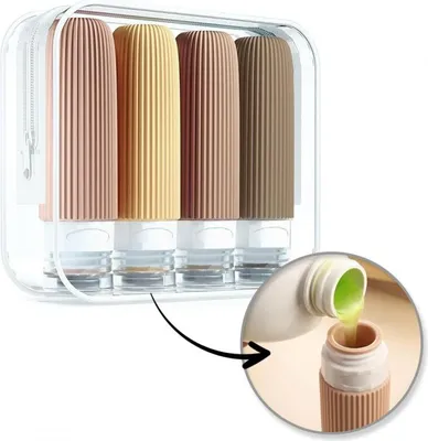 Produktbild von ECARLA Silikonbehälter-Set - Reiseflaschen 4 in 1, 90 ml, KS137WZ2