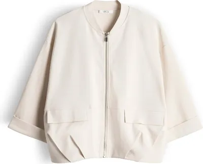 Produktbild von Opus Damen Sweatshirt mit Reißverschluss, zwei Fronttaschen und lässiger Passform