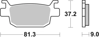 Produktbild von sbs Bremsbeläge Satz Hinten 832LS