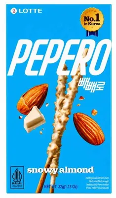 Produktbild von Pepero Snowy Almond Sticks 32g