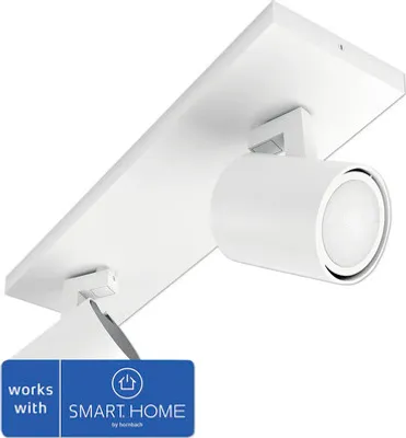 Produktbild von Philips Hue White ambience Runner Doppelspot, Intelligenter Einbaustrahler, Bluetooth/Zigbee, Weiß, LED, Metall, GU10