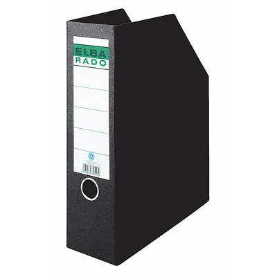 Produktbild von ELBA Stehsammler 100420838 DIN A4 85mm Hartpappe schwarz