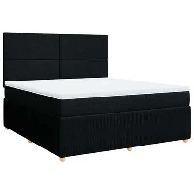 Produktbild von Boxspringbett mit Matratze Schwarz 180x200 cm Stoff