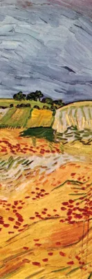 Obrázok produktu pre Vincent Van Gogh umelecký obrázok - Krajina v Auvers, 1890 (91 x 30 cm)