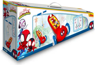 Produktbild von 3-kołowa hulajnoga dziecięca Marvel Spidey junior hamulec nożny czerwony/niebieski