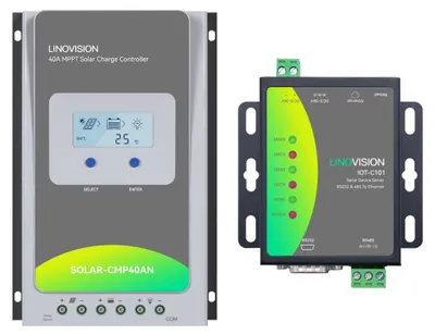 MPPT Solar-Laderegler 12V/24V 40A mit RS485-Ethernet-Konverter