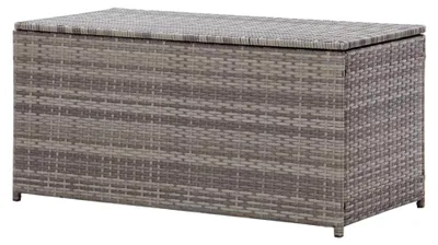 Produktbild von Aufbewahrungsbox für den Garten aus Polyrattan, 100 x 50 x 50 cm, Grau